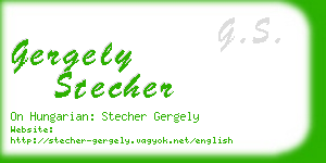 gergely stecher business card